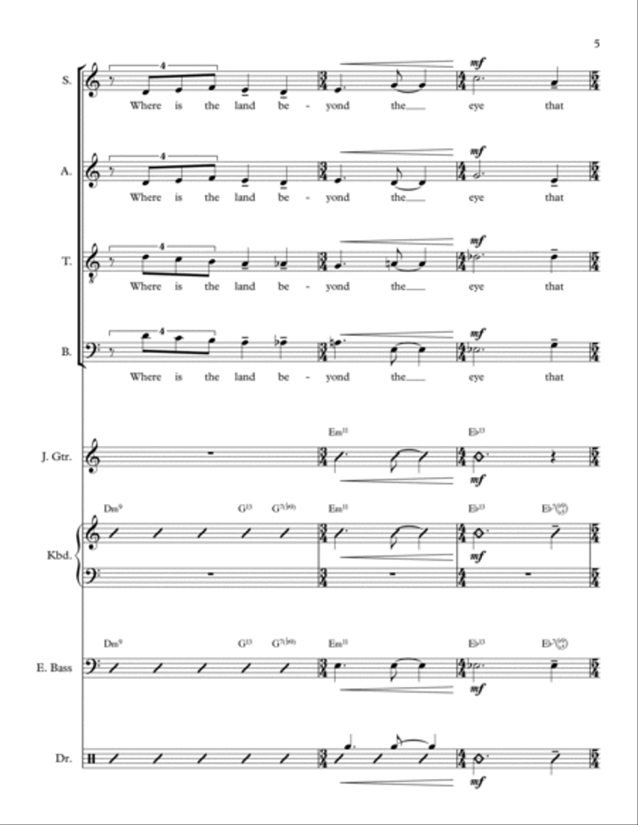 Alice In Wonderland Divisi scores gallery preview page 5