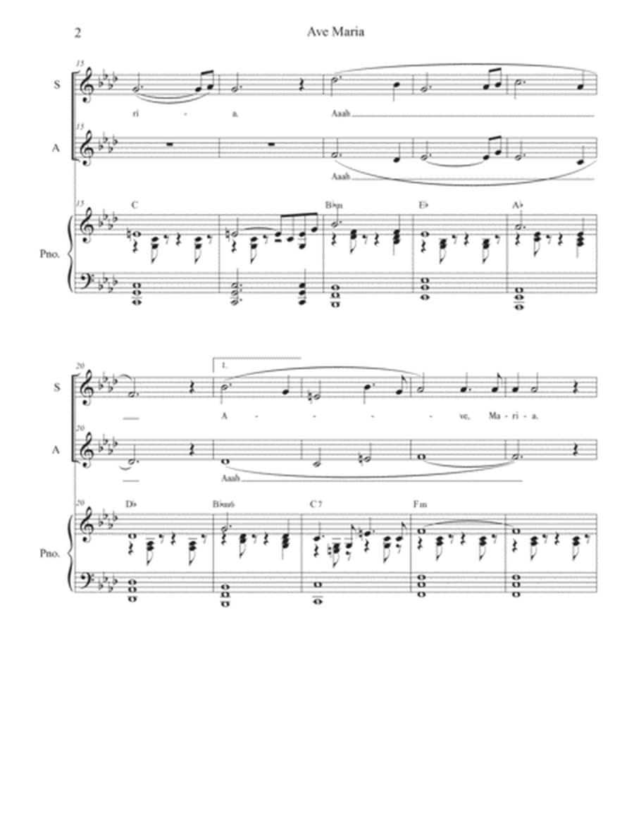 Ave Maria Di Piangi (2-part choir - (SA) image number null