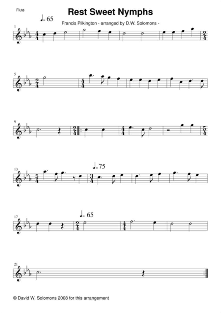24 more Arrangements for flute and classical guitar Flute scores gallery preview page 4
