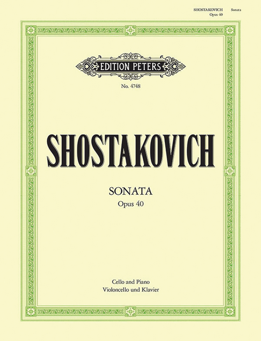 Sonata, Op. 40 - Cello and Piano Piano Accompaniment scores gallery preview page 1