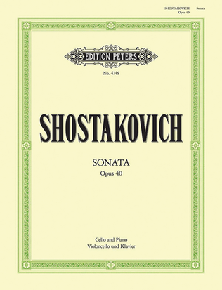 Book cover for Sonata, Op. 40 - Cello and Piano