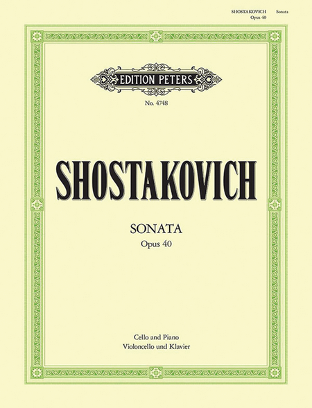 Sonata, Op. 40 - Cello and Piano