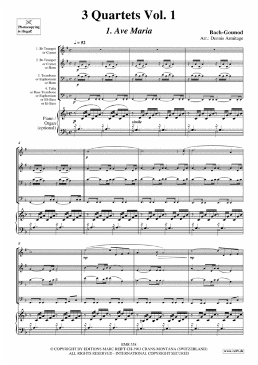 3 Quartets Volume 1 Brass Quartet scores gallery preview page 3