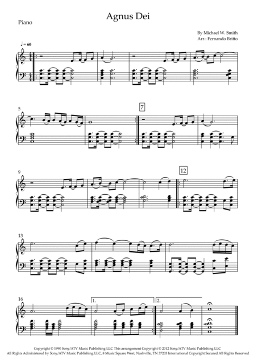 Agnus Dei Piano Quintet scores gallery preview page 3