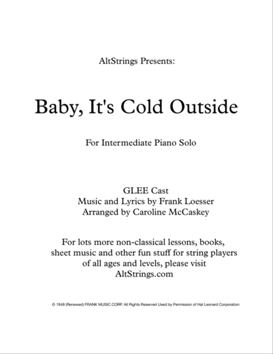 Baby, It's Cold Outside Piano Solo scores gallery preview page 1