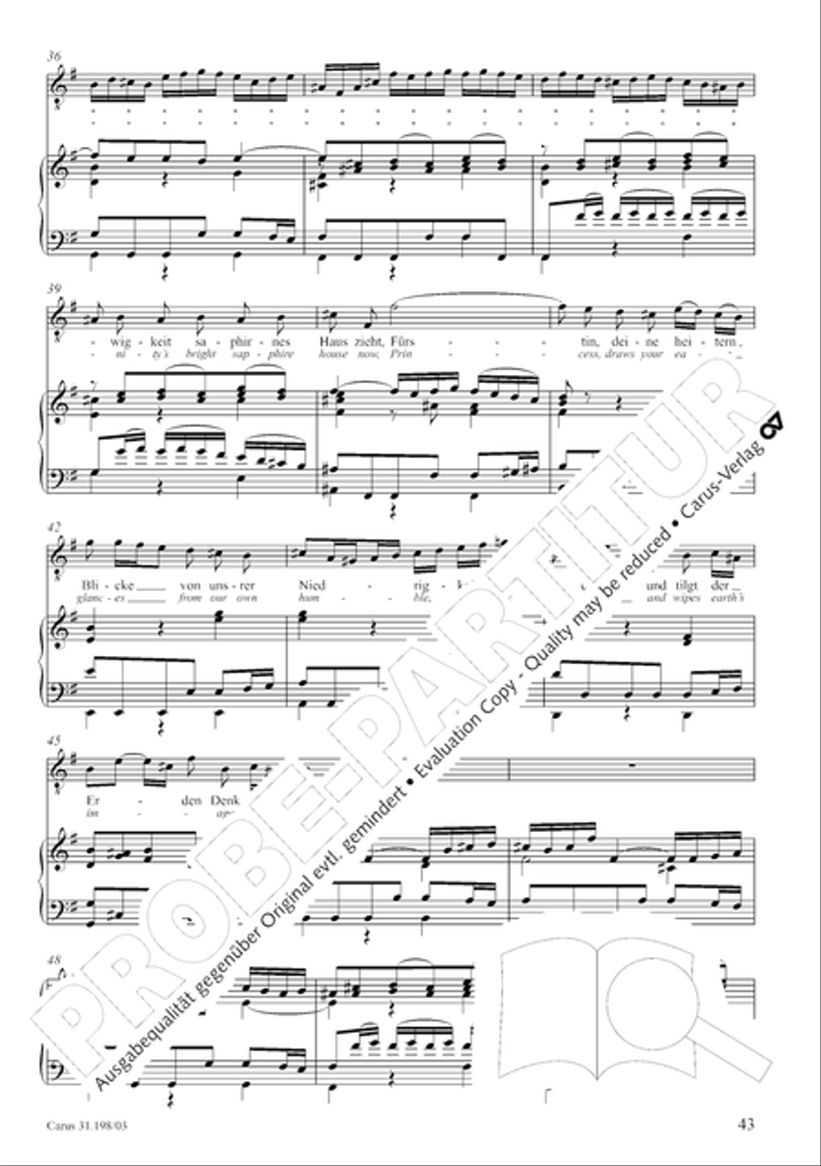 Let, Princess, let but one more ray (Lass, Furstin, lass noch einen Strahl) 4-Part scores gallery preview page 44