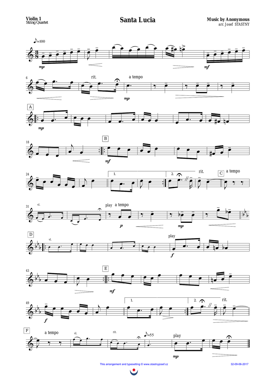 Santa Lucia String Quartet scores gallery preview page 3
