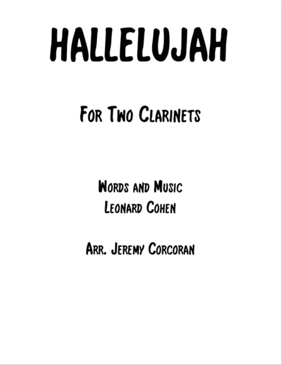 Hallelujah Hallelujah Clarinet Duet scores gallery preview page 1