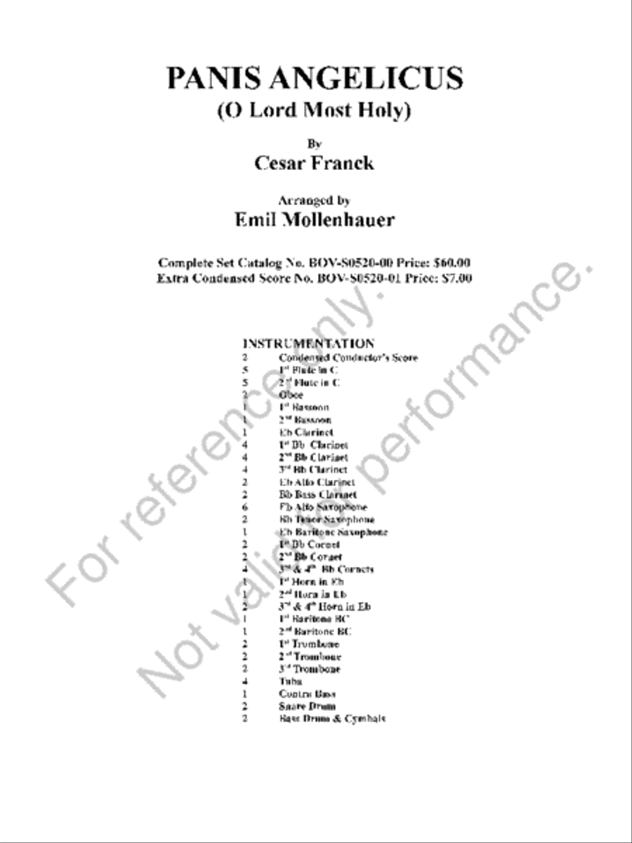 Panis Angelicus Panis Angelicus Concert Band scores gallery preview page 2