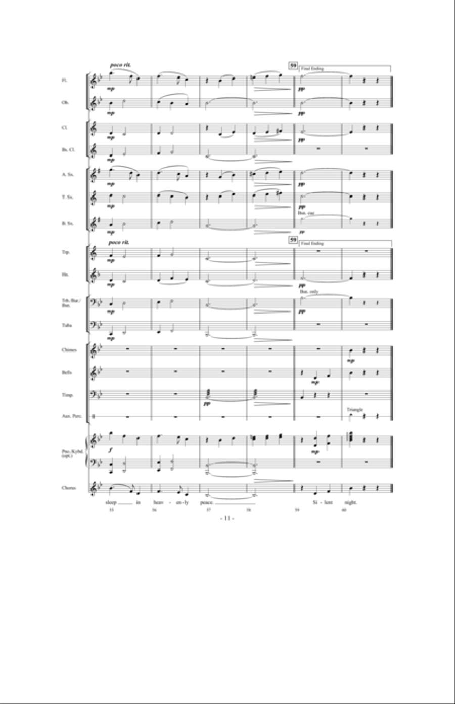 Silent Night Concert Band scores gallery preview page 10