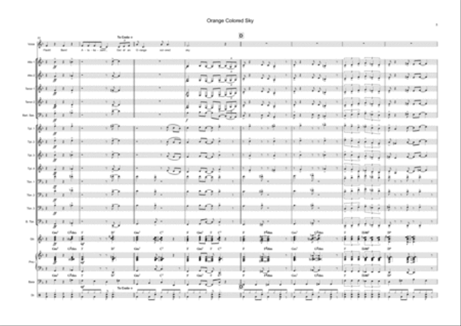 Orange Colored Sky Jazz Ensemble scores gallery preview page 5