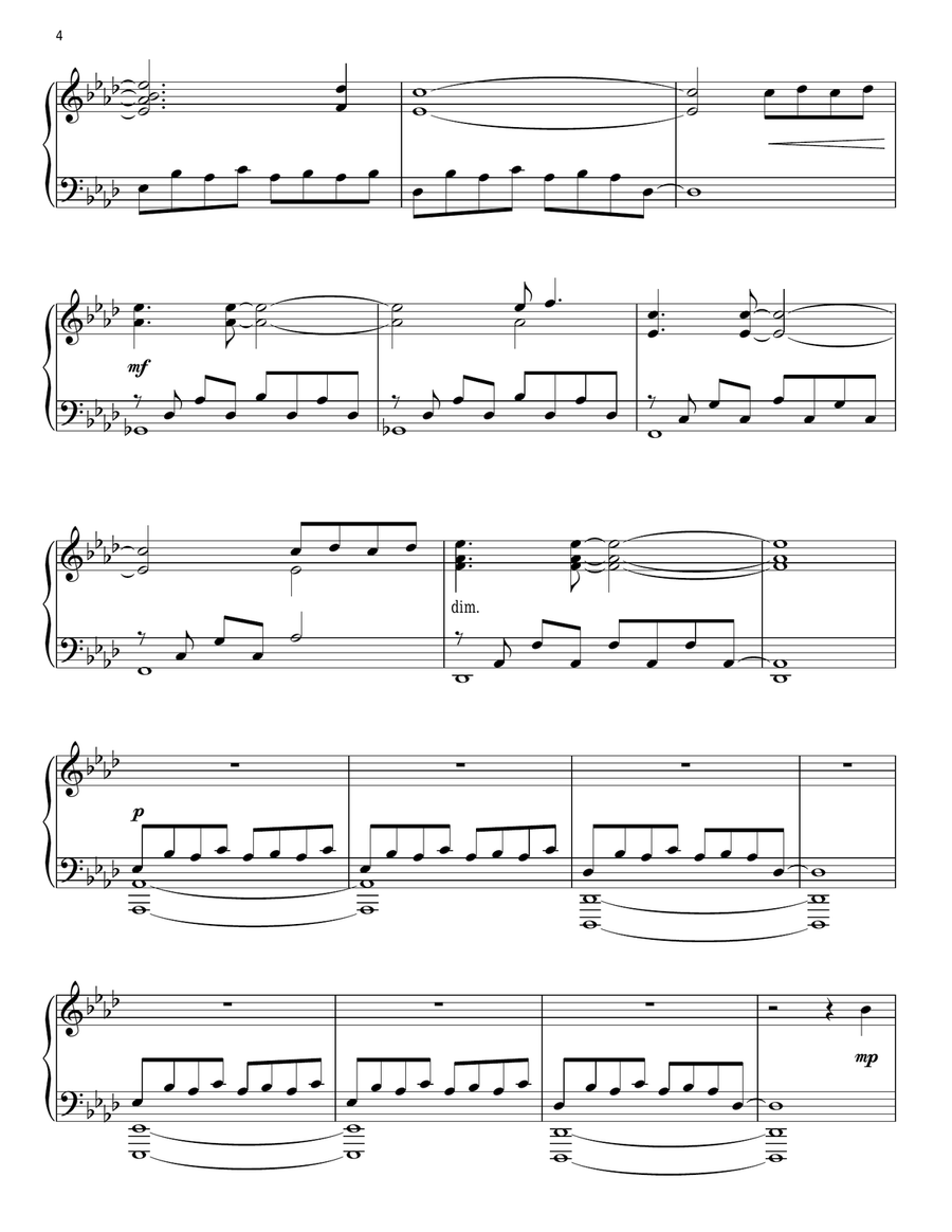 First Snow Piano Solo scores gallery preview page 4