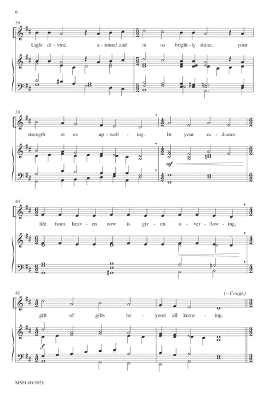 O Holy Spirit, Enter In 4-Part scores gallery preview page 6