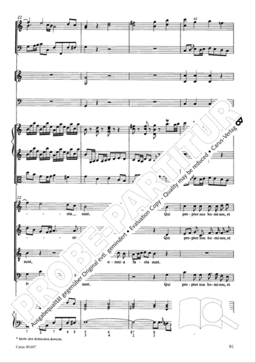 Mass in time of war (Missa in tempore belli) 4-Part scores gallery preview page 101