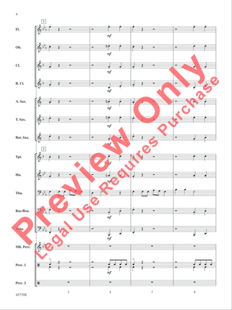 Game of Bones Concert Band scores gallery preview page 4