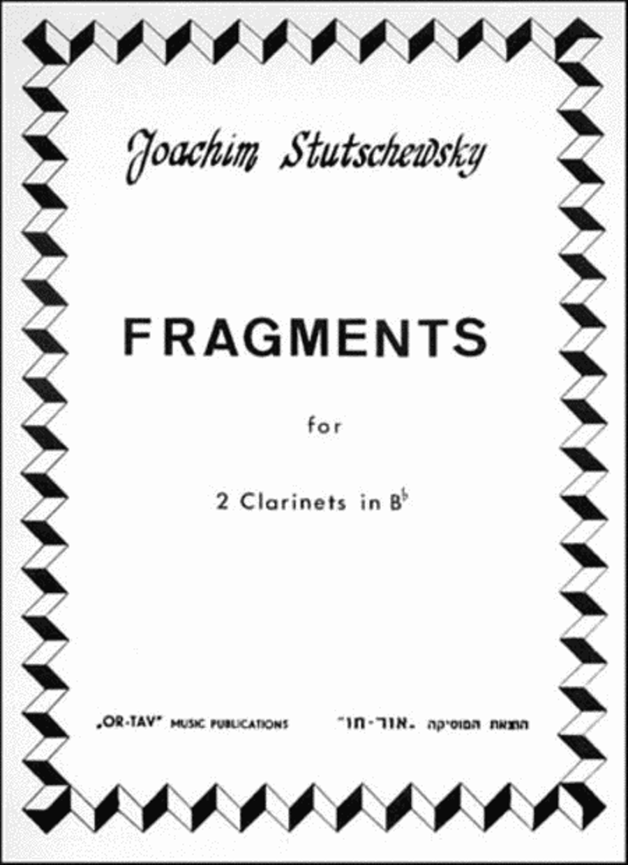 Fragments Clarinet Solo scores gallery preview page 1