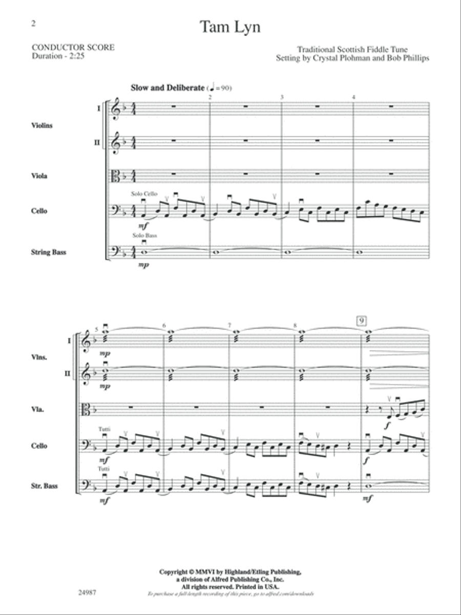 Tam Lyn: Score String Orchestra scores gallery preview page 2