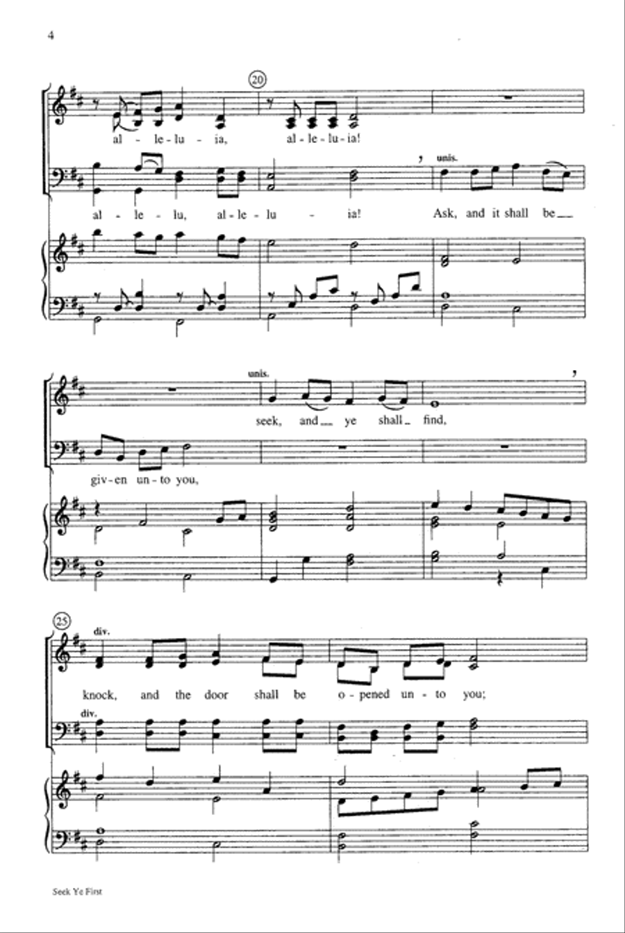 Seek Ye First 4-Part scores gallery preview page 5