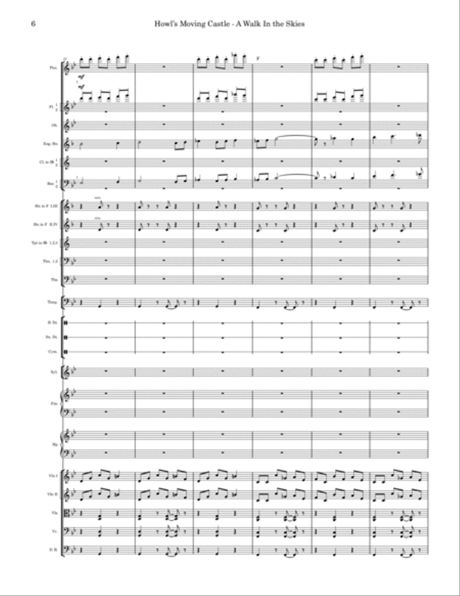 Howl's Moving Castle Full Orchestra scores gallery preview page 6