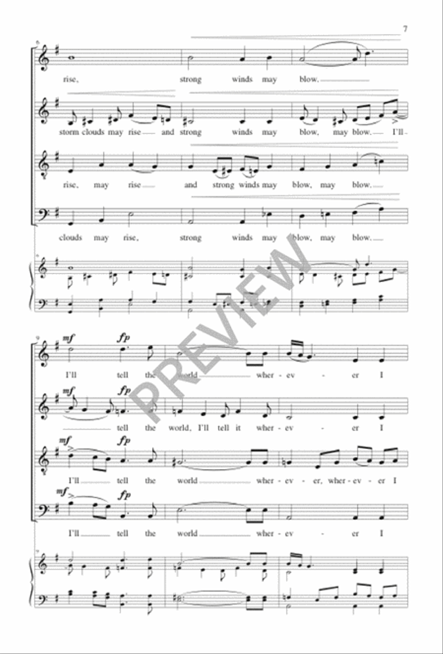 Trinity: Three Choral Meditations Based on Gospel Songs 4-Part scores gallery preview page 7