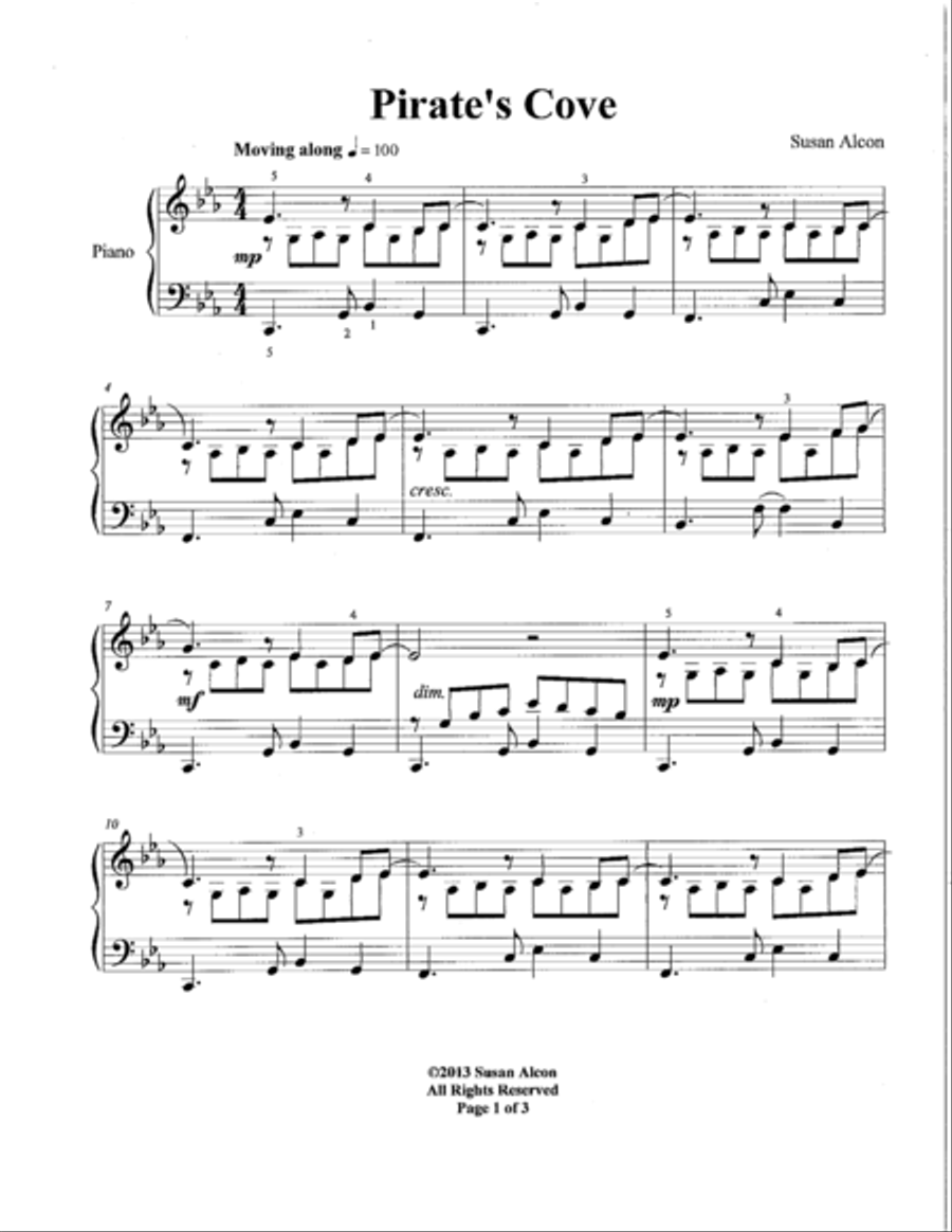Pirate's Cove Pirate's Cove Piano Method scores gallery preview page 1