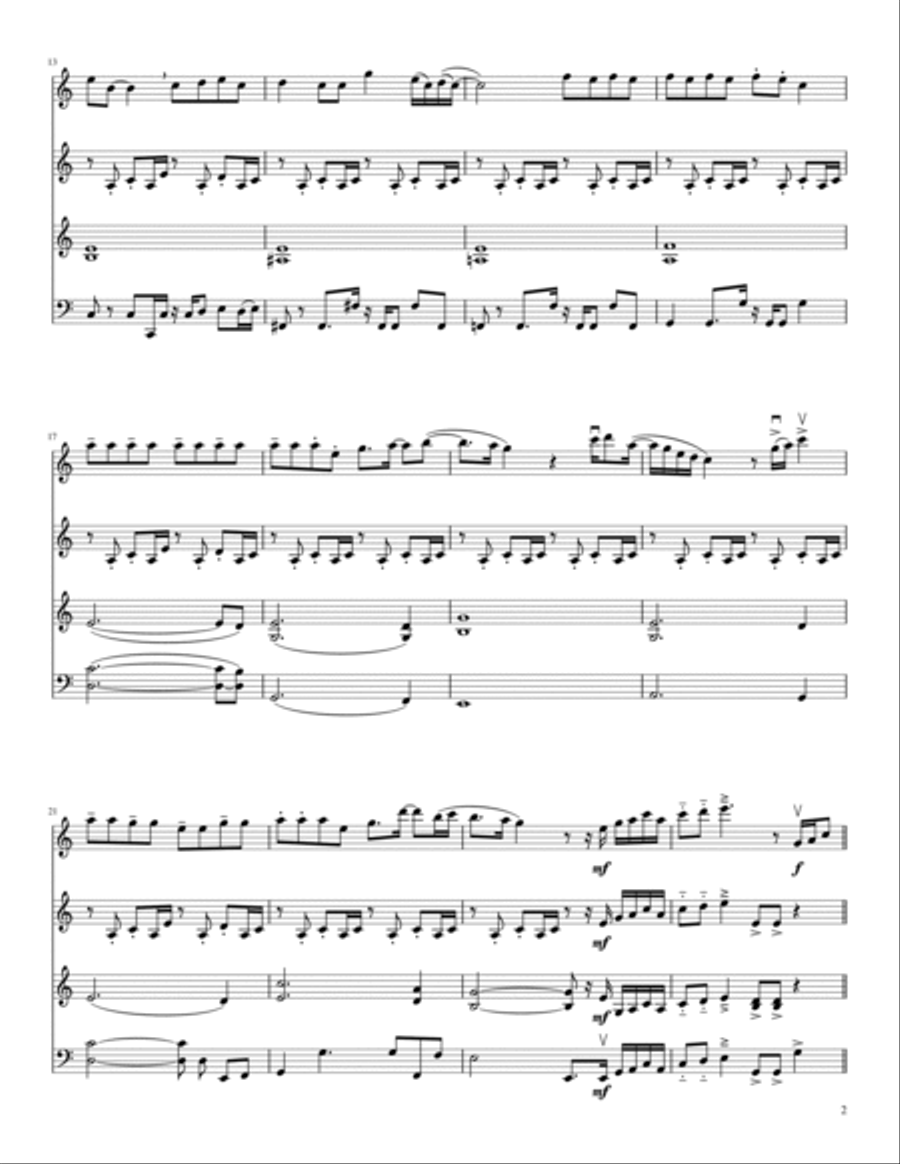Love On Top String Quartet scores gallery preview page 5