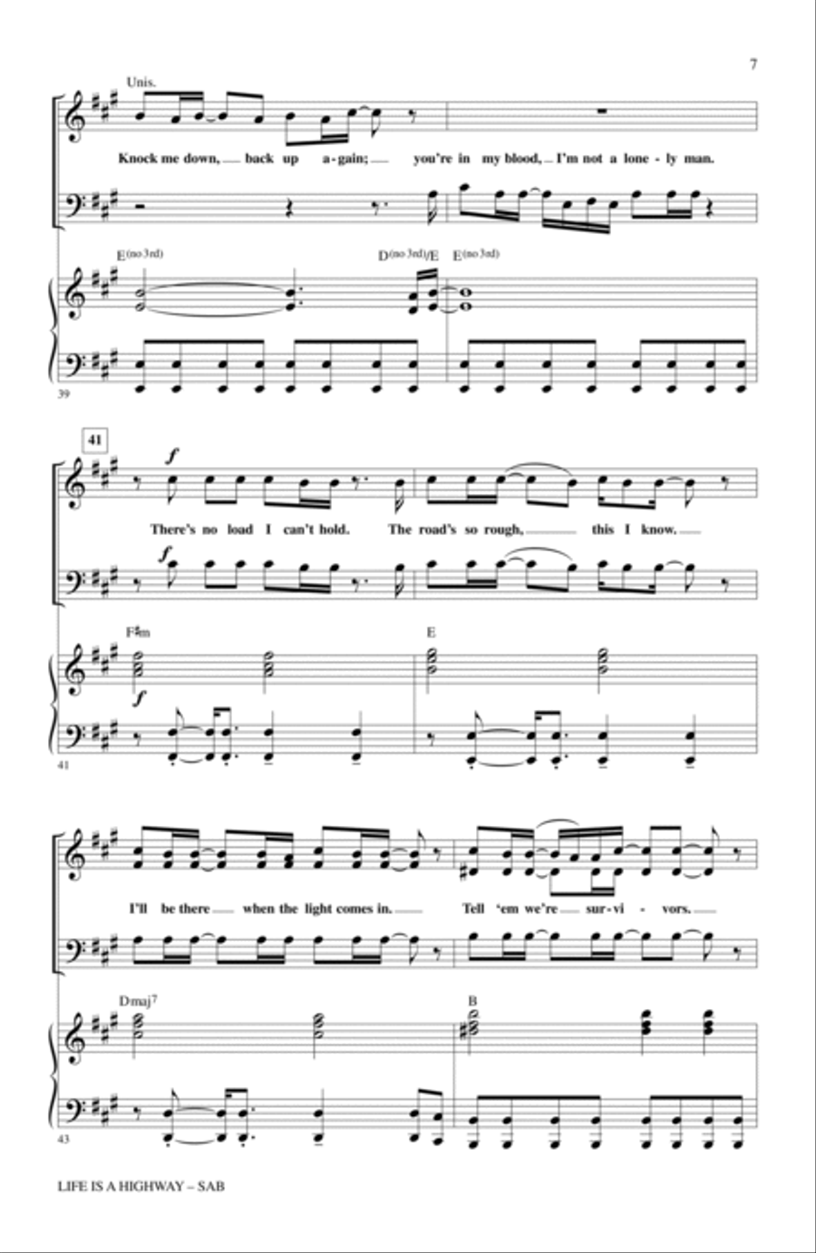 Life Is A Highway (from Cars) (arr. Alan Billingsley) 3-Part scores gallery preview page 6