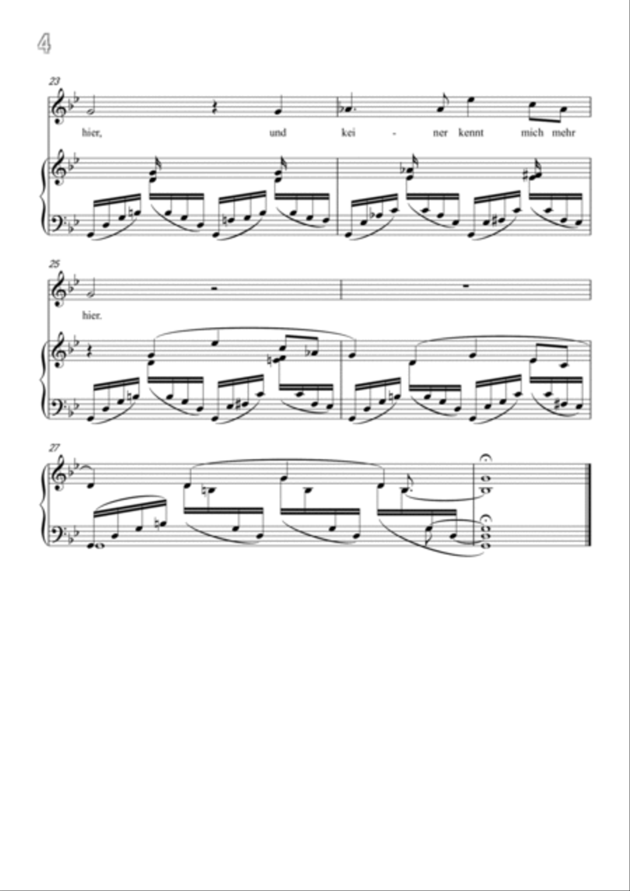 Schumann-In der Fremde in g minor Voice scores gallery preview page 5