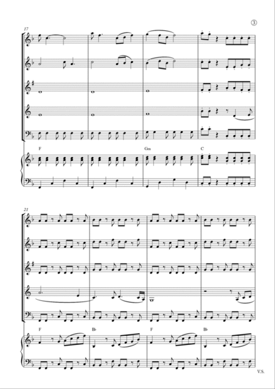 My Girl Woodwind Quintet scores gallery preview page 3