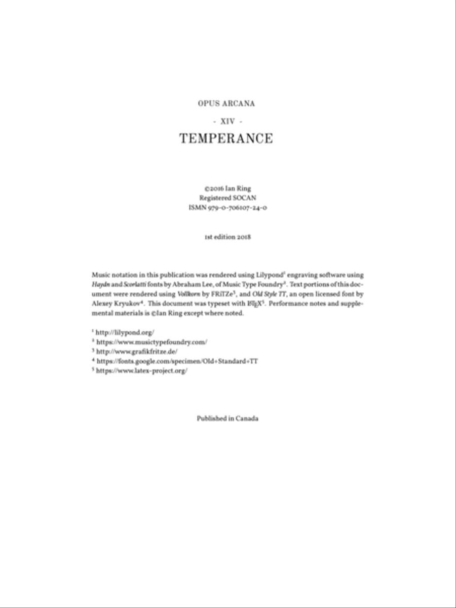 Ian Ring - Opus Arcana - 14 - Temperance Piano Solo scores gallery preview page 2