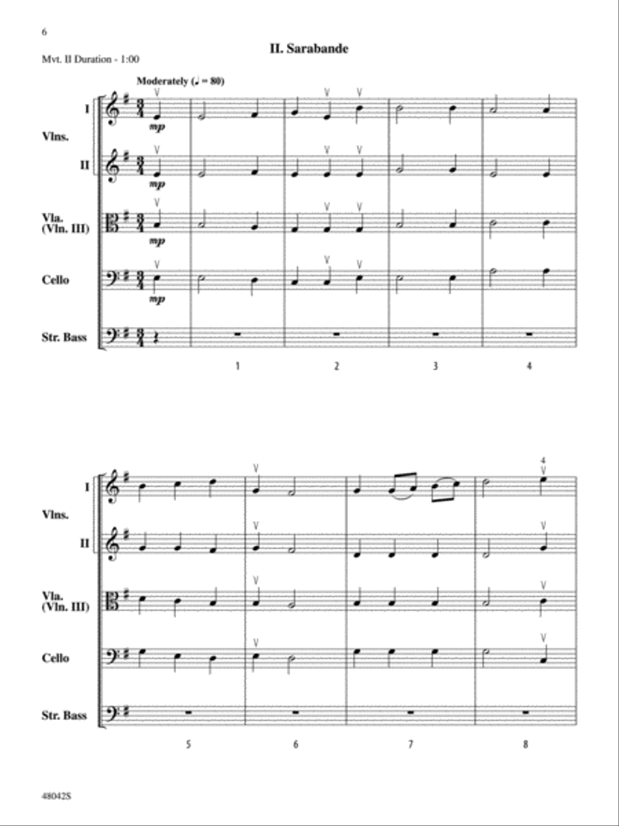 Terpsichore: Score String Orchestra scores gallery preview page 6