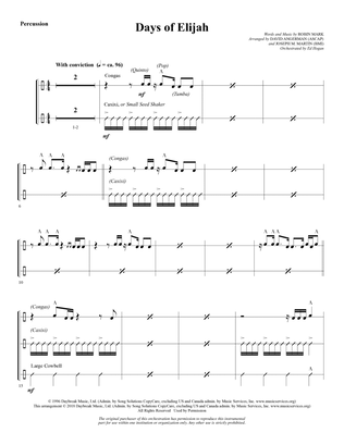 Book cover for Days of Elijah (arr. David Angerman) - Percussion
