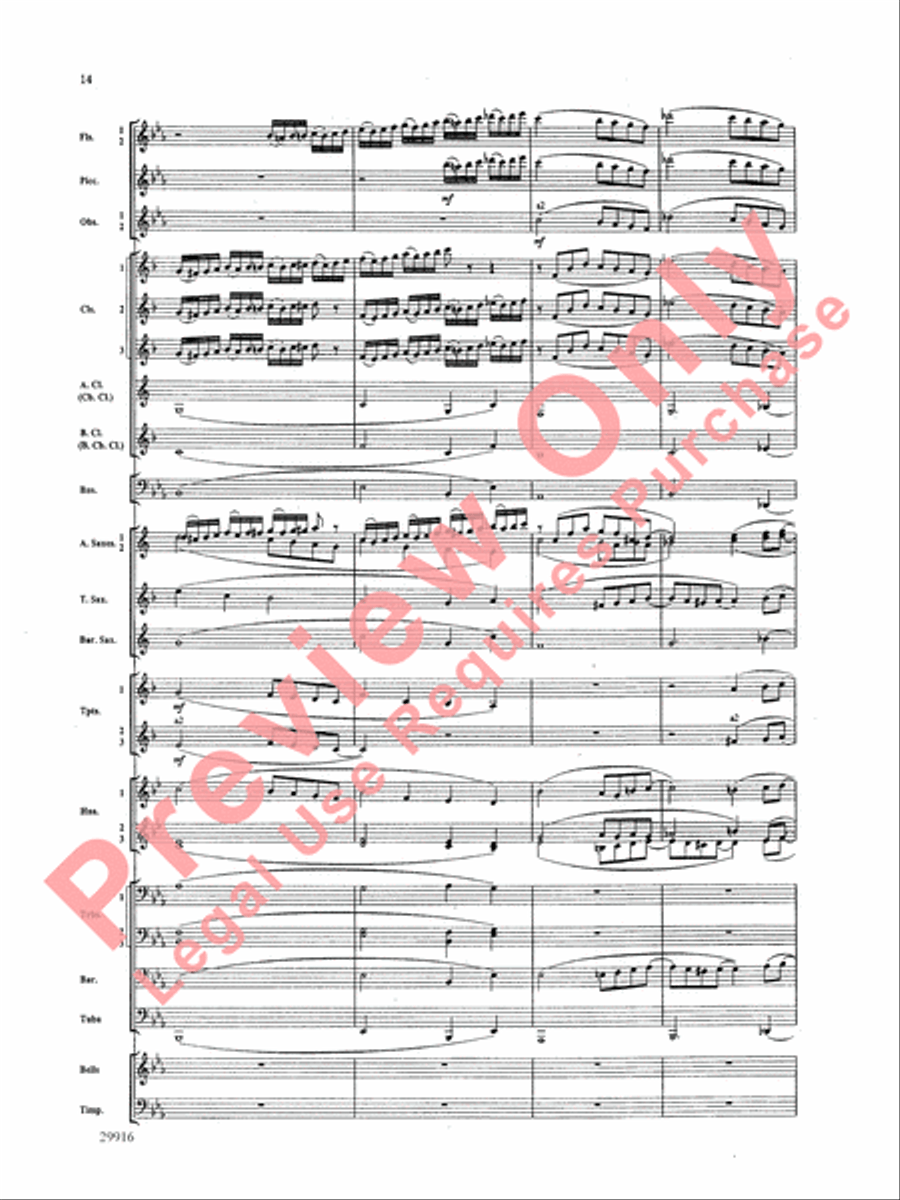 Prologue Prayer and Dream Pantomime (from the opera Hansel and Gretel) Concert Band scores gallery preview page 15