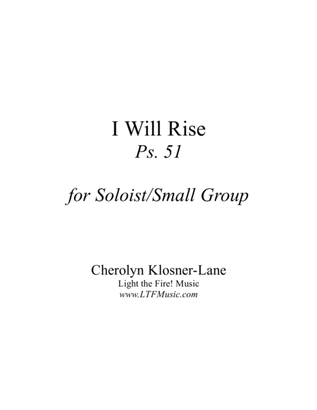 I Will Rise (Ps. 51) [Soloist/Small Group] image number null