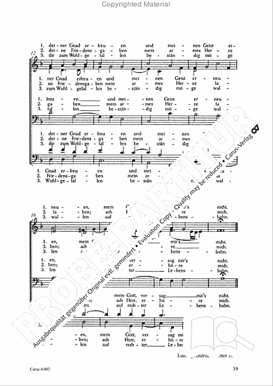 Eccard: 29 Choralbearbeitungen Collection / Songbook scores gallery preview page 20
