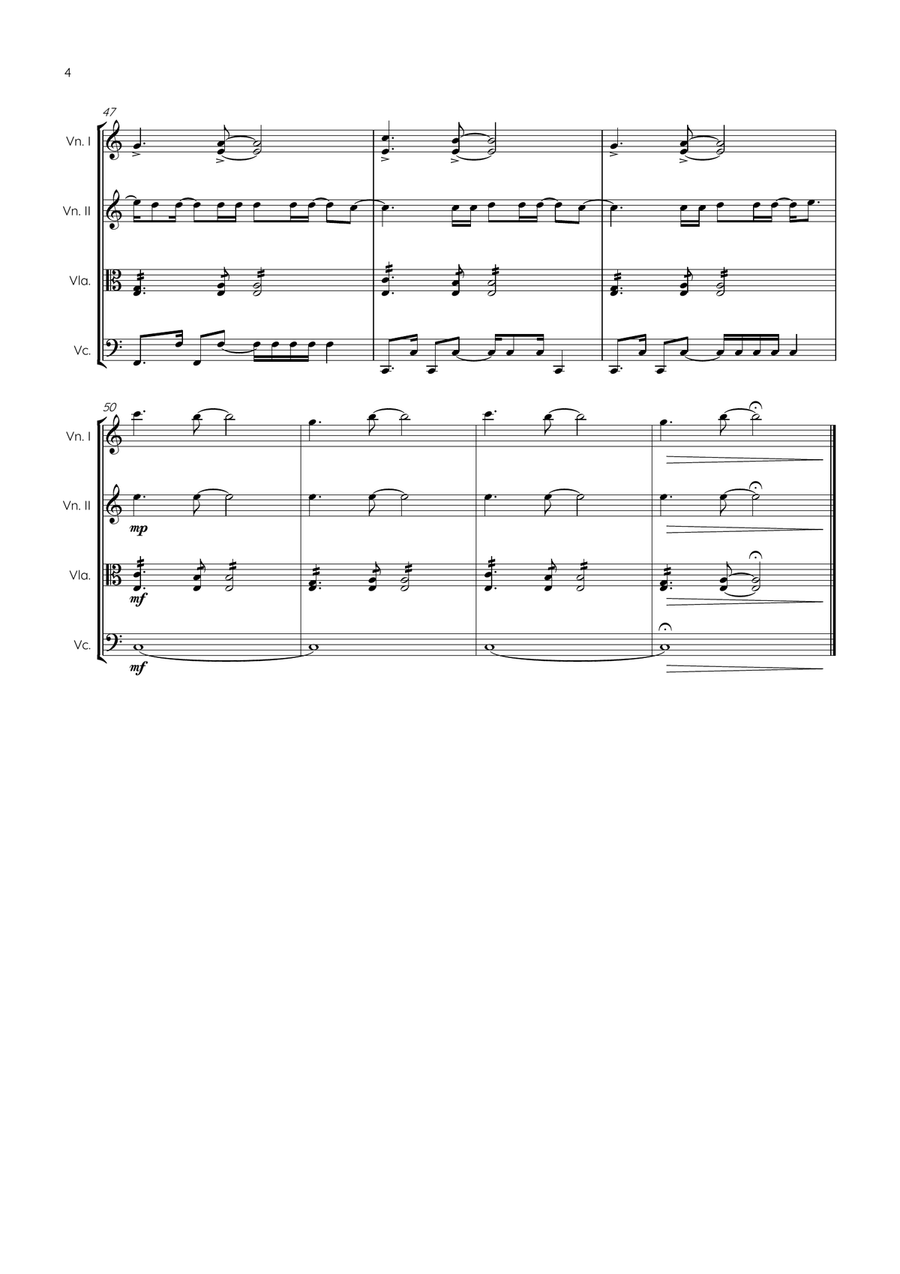 Xo String Quartet scores gallery preview page 4