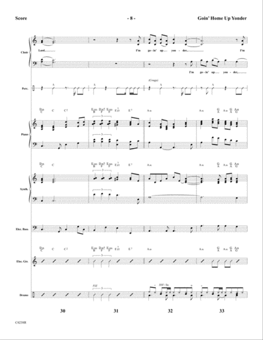 Goin' Home Up Yonder Choir scores gallery preview page 10