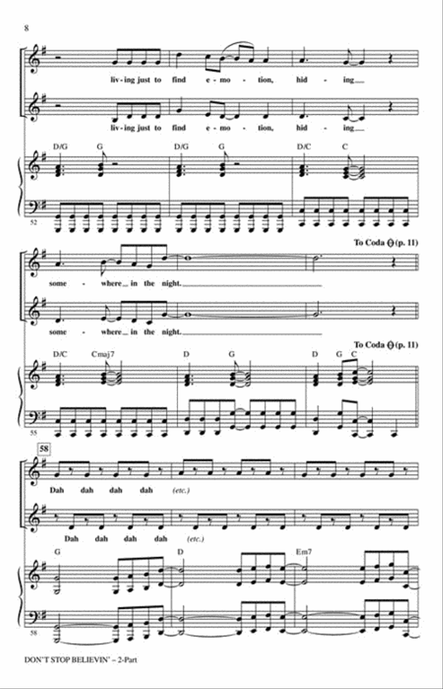 Don't Stop Believin' Don't Stop Believin' 2-Part scores gallery preview page 3