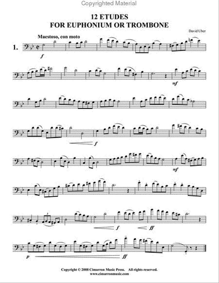 Solo Etudes for Euphonium Euphonium scores gallery preview page 2