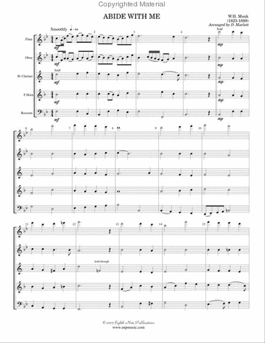 Abide with Me Woodwind Quintet scores gallery preview page 2