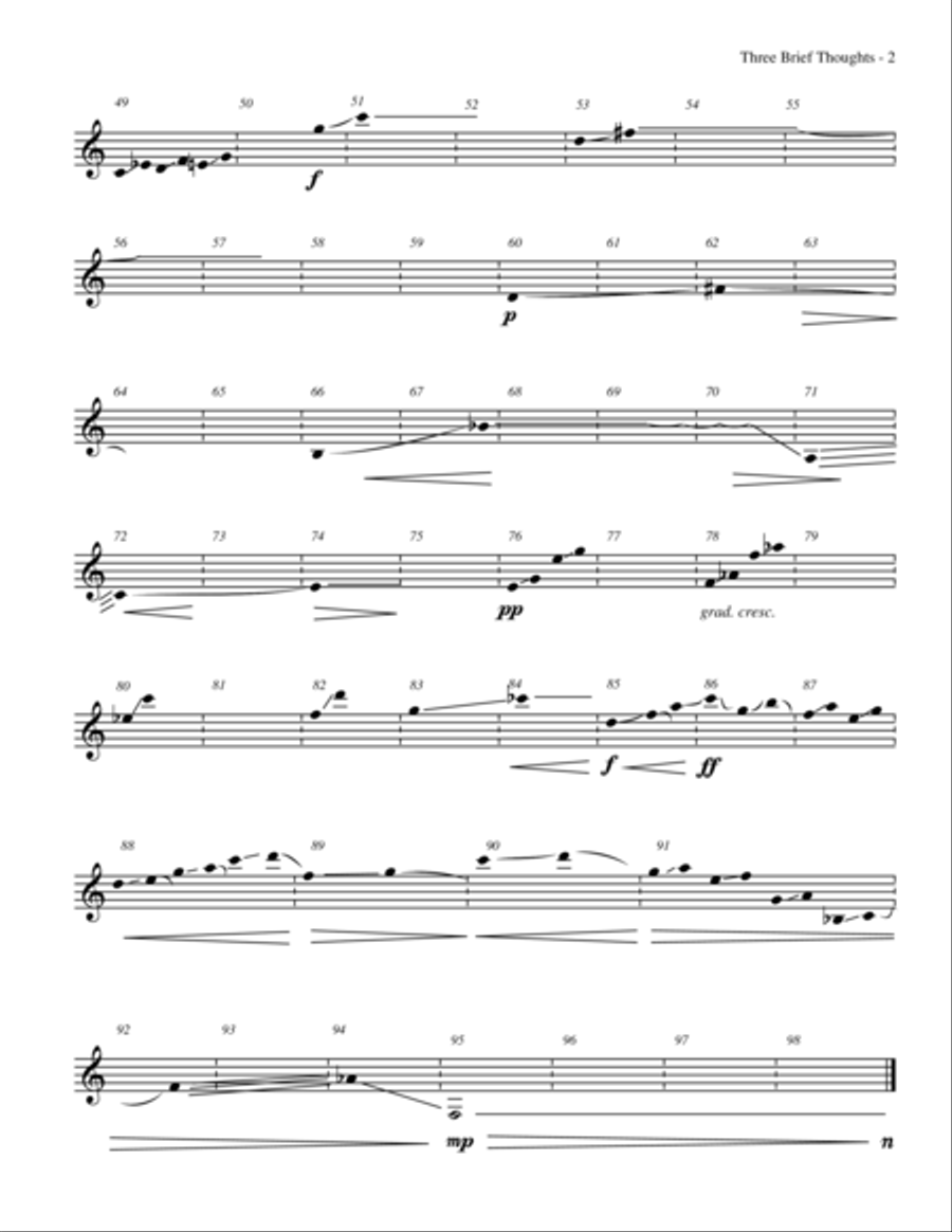 Three Brief Thoughts Three Brief Thoughts Clarinet Solo scores gallery preview page 4