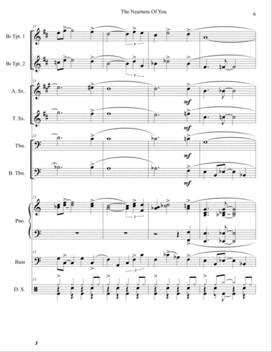 The Nearness Of You Jazz Ensemble scores gallery preview page 6