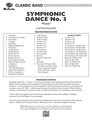 Symphonic Dance No. 3 ("Fiesta"): Score