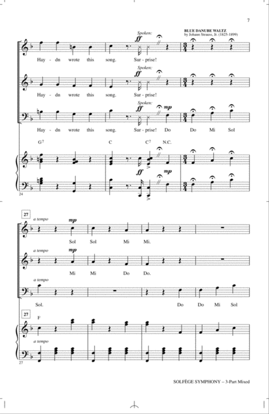 Solfege Symphony Solfege Symphony 3-Part scores gallery preview page 5