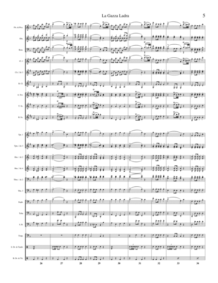 Overture to "La Gazza Ladra" ["The Thieving Magpie"] for Concert Band image number null
