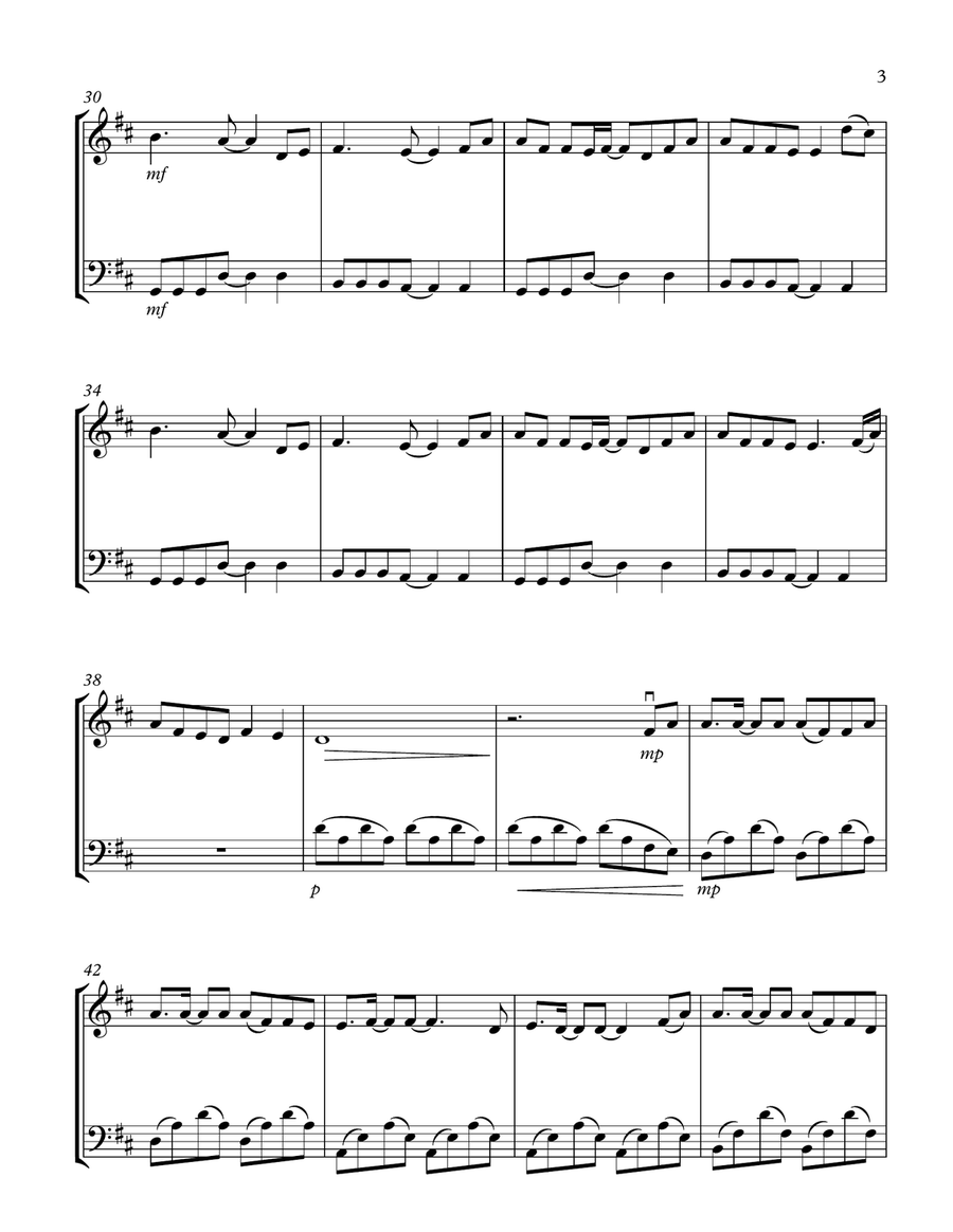 Gone, Gone, Gone String Duet scores gallery preview page 3