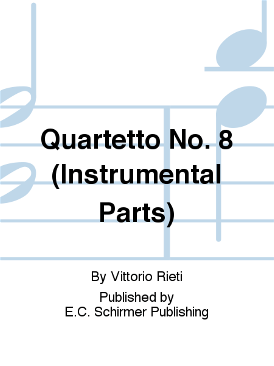 Quartetto No. 8 (Instrumental Parts) String Quartet scores gallery preview page 1
