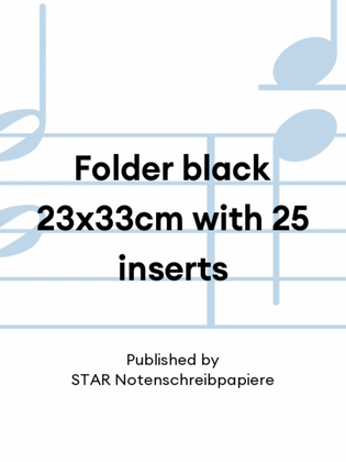 Folder black 23x33cm with 25 inserts