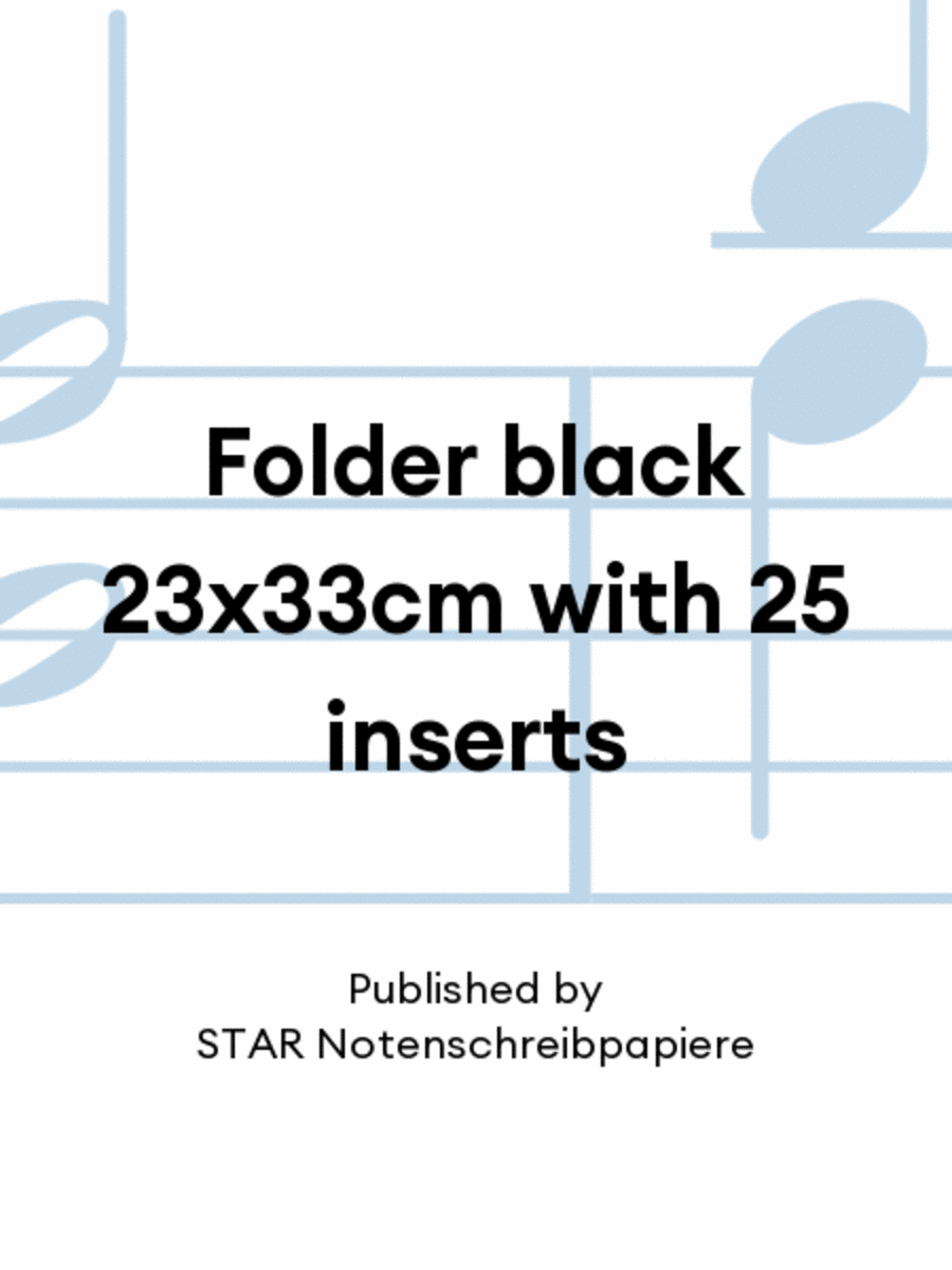 Book cover for Folder black 23x33cm with 25 inserts