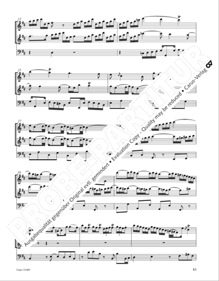 Gesamtausgabe Band 3 (Kammermusik: Duette, Solo- und Triosonaten) Score scores gallery preview page 104